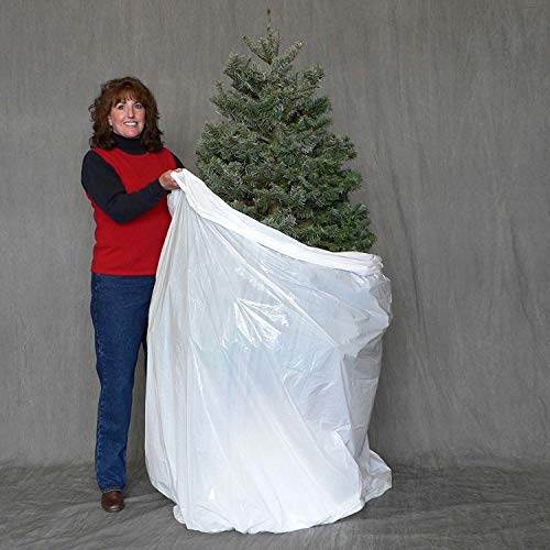 Pursell Manufacturing Christmas Tree Disposal and Storage Bag - Fits Trees to 9-Feet 5-Inches (Standard Version) (White)