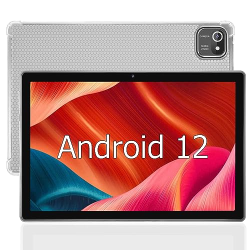 Wainyok 10.1 Inch Kids Tablet : Android 12 Tablets 64GB ROM 256GB Expand | Quad-Core Processor WiFi Bluetooth Dual Camera Google GMS Certified Games Parental Control with Case (Gray)