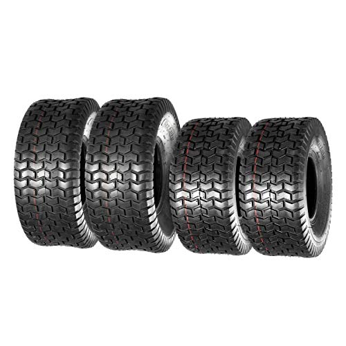 MaxAuto Lawn Mower Turf Tires 15x6-6 Front & 20x8-8 Rear 4PR(2 Front Tires+2 Rear Tires)