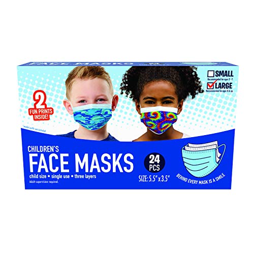 Children’s Single Use Face Mask, 24 count, Ages 8 and up, Kids Toys for Ages 8 Up by Just Play