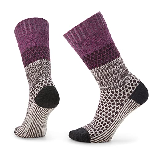 Smartwool Everyday Popcorn Cable Crew Sock - Women's, Meadow Mauve, M