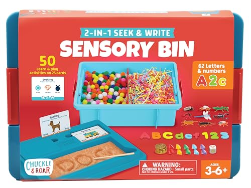 Chuckle & Roar - Sensory Bin - Tactile Learning for Toddlers - Montessori Preschool Activities - Storage Bin - Activity Set