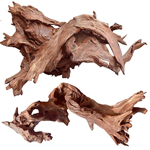 Jorewood Natural Large Coral Driftwood for Aquarium Decor Fish Tank Decorations Reptile Decor, Assorted Driftwood Branch 9-14' 2 Pcs