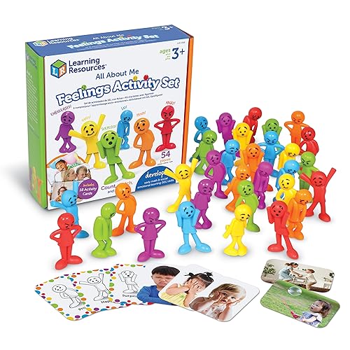 Learning Resources All About Me Feelings Activity Set - 54 Pieces, Ages 3+ Toddler Social Emotional Learning Games, Communication Games for Kids, Emotion Toys, Feeling Toys for Kids, Stocking Stuffers