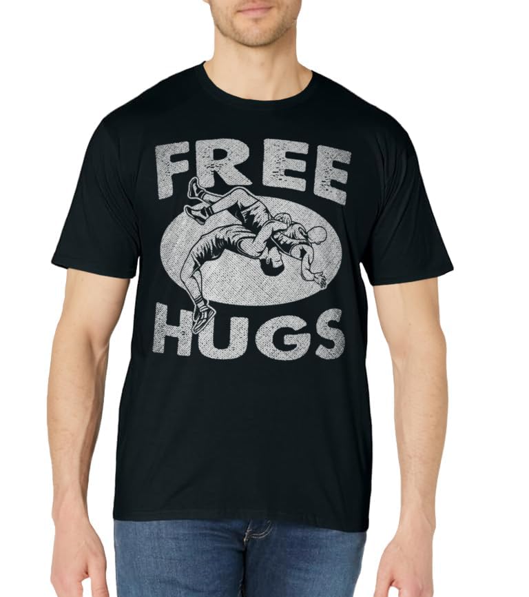Wrestling Shirts - Funny Free Hugs Wrestling T-Shirt