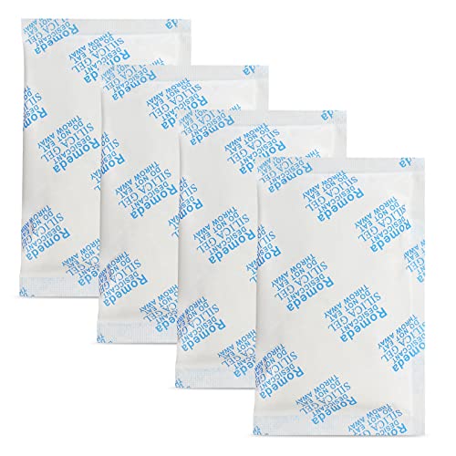 55 Pcs 5 Gram Silica Gel Packs, Transparent Desiccant, Desiccant Packets for Storage, Moisture Packs for Spices Jewelry Shoes Boxes Electronics Storage, Food Safe