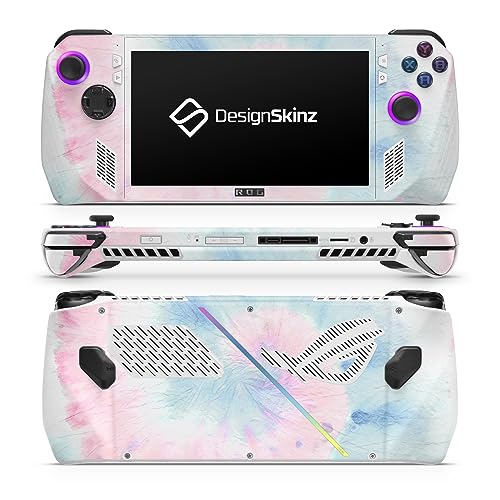 DesignSkinz - Compatible with Asus Rog Ally - PC Skin Decal Protective Scratch Resistant Vinyl Wrap Gaming Cover - Cute Minimal Rainbow Tie Dye Swirl