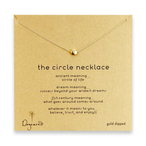 Dogeared Gold Dipped Reminder The Circle Boxed Necklace 18'
