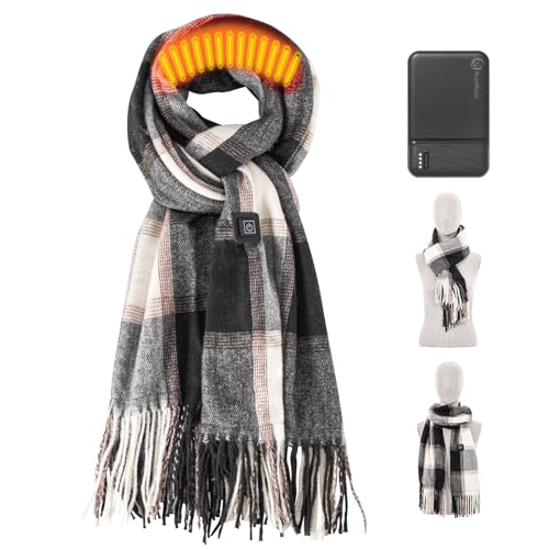 MuroMucci Heated Scarf for Women Rechargeable Neck Warmer, Scarves for Men Winter Warm Intelligent Electric Heating Scarf