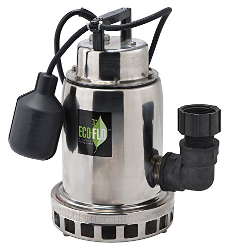 ECO-FLO Products SEP50W Stainless Steel Waterfall Fountain Pump, 1/2 HP, 2,400 GPH