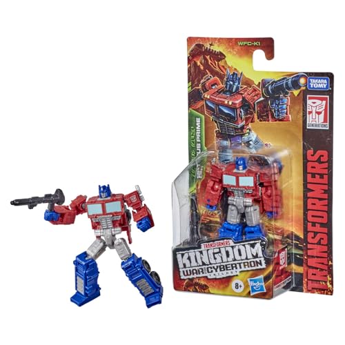 Transformers Toys Generations War for Cybertron: Kingdom Core Class WFC-K1 Optimus Prime Action Figure - Kids Ages 8 and Up, 3.5-inch