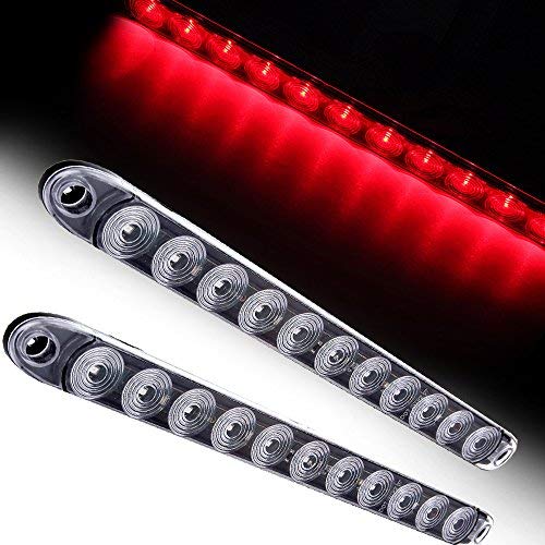 ECCPP Marker Light PCS Clear Lens Red LED 15' Waterproof SeaLED 11 LED Light Bar Stop Turn Tail 3rd Brake Light Truck Trailer RV