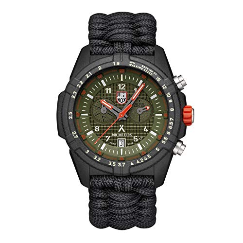 Luminox - Bear Grylls - Mens Watch Survival Land Series - 3798: 45mm Black/Green Stainless Steel Black Paracord Strap - Mens Watches - Made in Switzerland