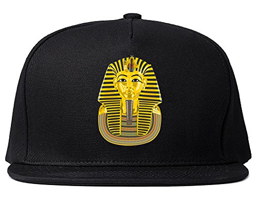 Kings Of NY Pharaoh Egypt Gold Egyptian Head Snapback Hat Black