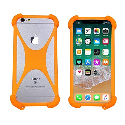 Case for HTC One S Desire X 700 310 510 610 819 316 516 728 820 HD Shock-Absorption Bumper Cover Protective Rubber Silicone Phone Case for HTC One A9S ME M9EW M7 M8 Mini M4 E8 Sensation XL(Orange）