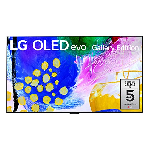LG 55-Inch Class OLED evo Gallery Edition G2 Series Alexa Built-in 4K Smart TV, 120Hz Refresh Rate, AI-Powered, Dolby Vision IQ and Atmos, WiSA Ready, Cloud Gaming (OLED55G2PUA, 2022)