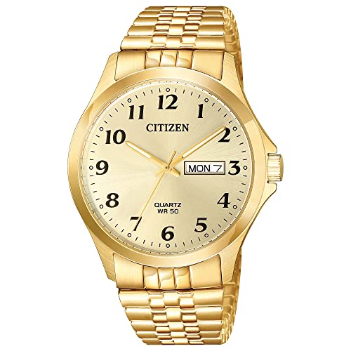 Citizen Quartz Mens Watch, Stainless Steel, Classic, Gold-Tone (Model: BF5002-99P)