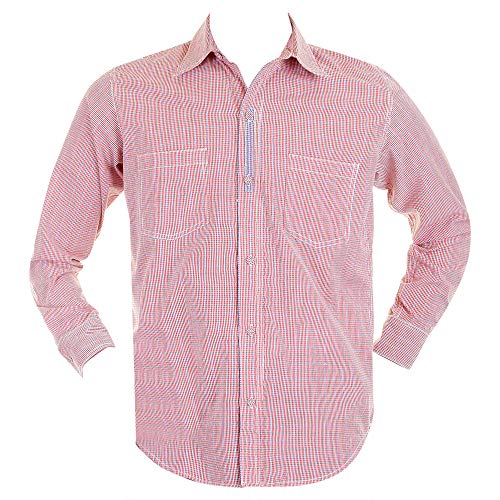 Yoropiko Mens Shirt 11131002 red Check Shirt YORO5299