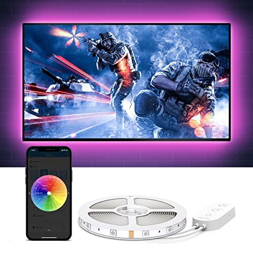 Govee TV LED Backlights, App Control TV LED Strip Lights, 7 Scene Modes & DIY Mode, 6.56FT Easy Installation USB LED TV Lights for 40-60 inch TVs, Computer, Bedroom, Gaming Monitor