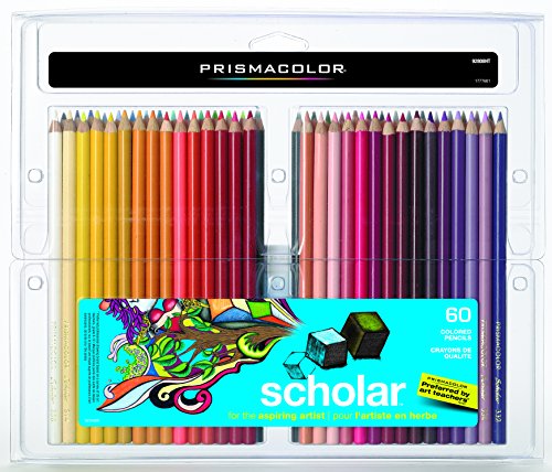 Prismacolor Scholar Colored Pencils, Adult Coloring, 60 Pack