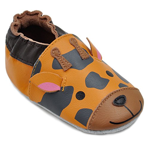 Momo Baby Unisex First Walker Toddler Soft Sole Leather Shoes 18M