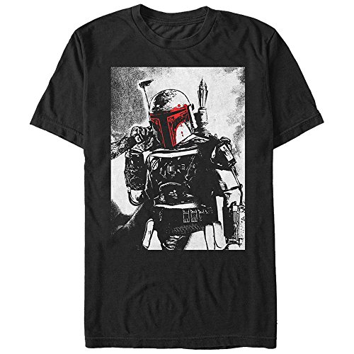 Star Wars Men's Boba Fett T-Shirt, Black, X-Large