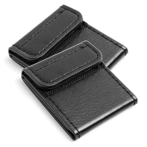 Comfort Auto Shoulder Neck Strap Positioner Locking Clip Protector, ANDTOBO Universal Vehicle Car Seat Belt Safety Covers (2 Pack, black)