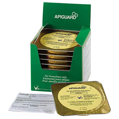 Apiguard ONE Box of Ten 50g Trays - 2 Trays per hive Recommended (10) - for Control of Varroa Mites in Honey Bee Hives