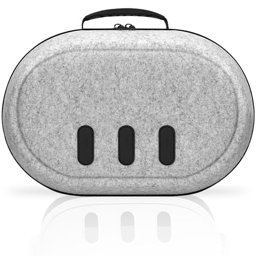 Nabalch Hard Carrying Case Compatible with Meta Quest 3 and Accessories, Custom Storage Space for VR Gear/Elite Head Strap/Controllers/Adapter/AA Batteries, with Lens Cover for Travel and Protection