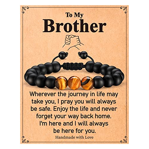 M MOOHAM Christmas Gifts for Brother - Bracelets for MenGifts for Brother from Sisters Brothers Christmas Gifts Birthday Gifts for Brother Bracelets for Brother