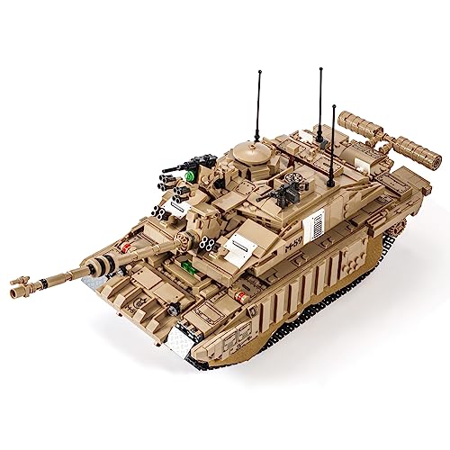 DAHONPA Challenger II Series Main Battle Tank Army Building Block(1687 PCS),WW2 Military Historical Collection Model with 5 Soldier Figures,Toys Gifts for Kid and Adult.