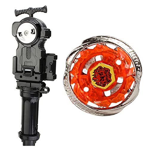 Dwin Battling Spinning Top Classic Toys - Metal Fusion BB-59 Burn Fireblaze Phoenix 135MS with Ripper Launcher Grip String BeyLauncher LR Left / Right Spin Toy Set (BB-59)