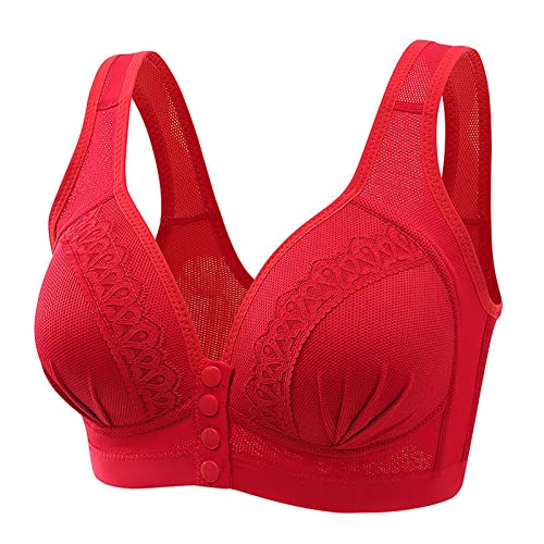 asntrgd 2023 Deals Bras Deals Bras for Women Comfort Sports Front Buckle Lisa Charm Daisy Bra with Support and Lift Large Bust Wireless Minimizer