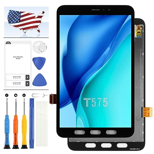 for Samsung Galaxy Tab Active 3 8.0 Screen Replacement for Galaxy Tab Active 3 3rd 2020 SM-T575 SM-T577 LCD Display Touch Screen Digitizer Assembly Kit (Black)