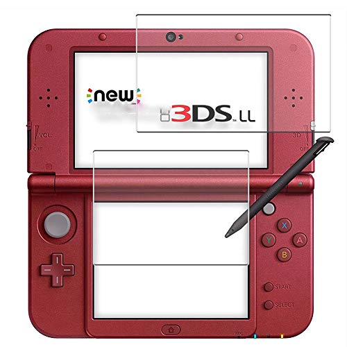 [4 Pack] Synvy Screen Protector Film, compatible with Nintendo 3DS LL/new 3DS LL Guard Sticker [ Not Tempered Glass Protectors ]