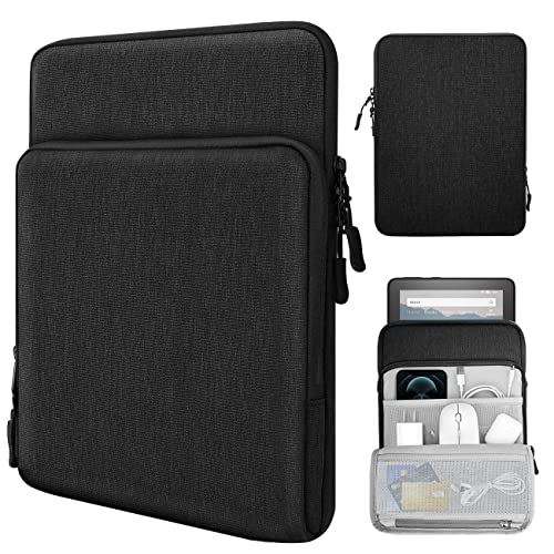 TiMOVO 8-9 Inch Tablet Sleeve Case for iPad Mini 6, iPad Mini 5/4/3/2/1, Galaxy Tab A7 Lite 8.7/Tab A 8.0/Tab A 8.4, Fire HD 8 & 8 Plus 2020, Protective Pouch Bag with Multiple Pockets, Black