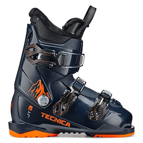 Tecnica Junior JT3 3-Buckle Soft Warm Functional Comfortable Alpine All Mountain Freeride Race Ski Boots, Ink Blue, 2.5
