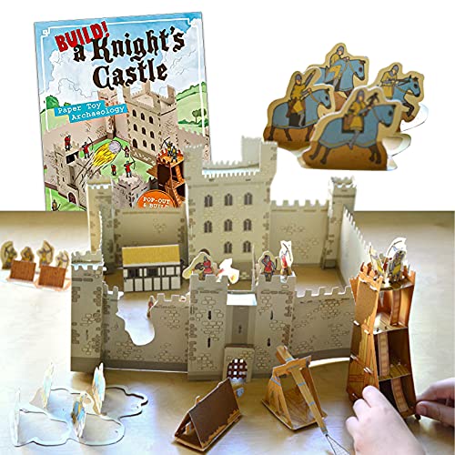 Build a Castle Kit for Kids -- Paper Craft Activity Book with 3D Castle Model, Knights, and Archaeology for Kids