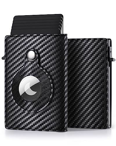 TAGSMATE Wallet, RFID Blocking, Slim, Carbon Fiber - Black, for Men