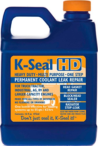 K-Seal ST5516 Heavy-Duty Multi-Purpose One Step Permanent Coolant Leak Repair, 8oz, Pour and Go, Mixes with All Antifreeze, No Flushing Required