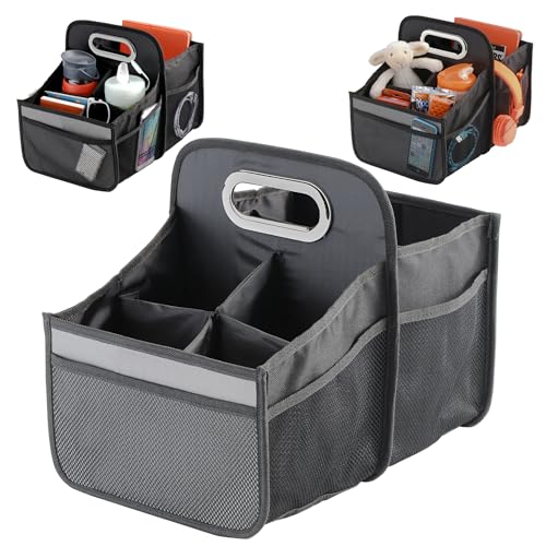 High Road Car Seat Organizer with Cup Holders - Back Seat Organizer for Kids or Front Seat Organizer with Easy Carry Handle - Multipurpose Car Storage Bin for Cars, SUVs and Trucks