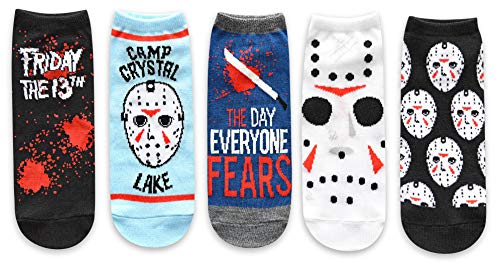Hyp Friday the 13th Jason The Day Everyone Fears Juniors/Womens 5 Pack Ankle Socks