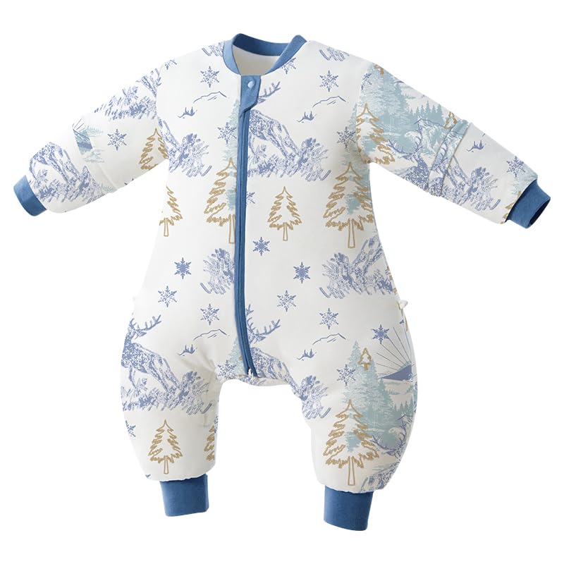 usbettas Toddler Sleep Sack with Feet,100% Cotton Baby Sleep Bag 2.5TOG with Sleeves Wearable Blanket for Pajamas