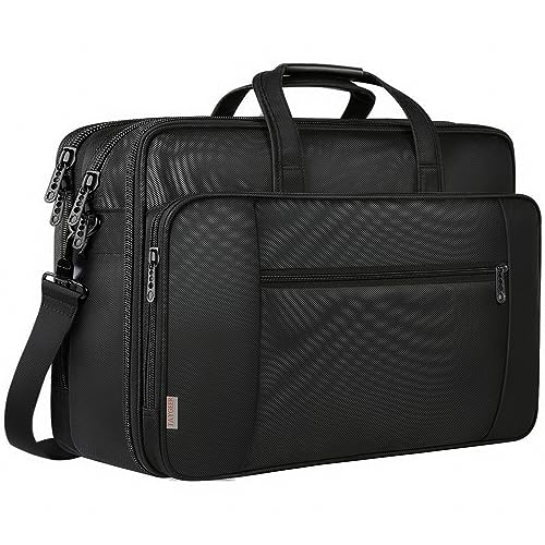 17 Inch Laptop Bag, Large Business Briefcase for Men Women, Taygeer Travel Laptop Case Shoulder Bag, Waterproof Expandable Computer Messenger Bag, Durable Carrying Case Fits 17in Laptop and Notebook