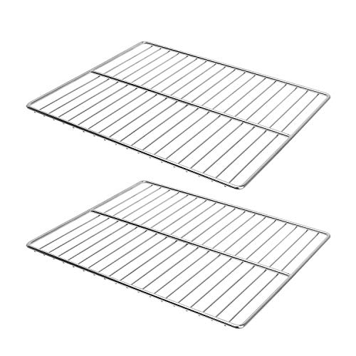 LANEJOY BBQ Grill Grates Replacement, Stainless Steel Barbecue Wire Mesh, Multifunction Cooking Grate for Outdoor Grill 2 Pack （12 5/8''*10 1/4''）