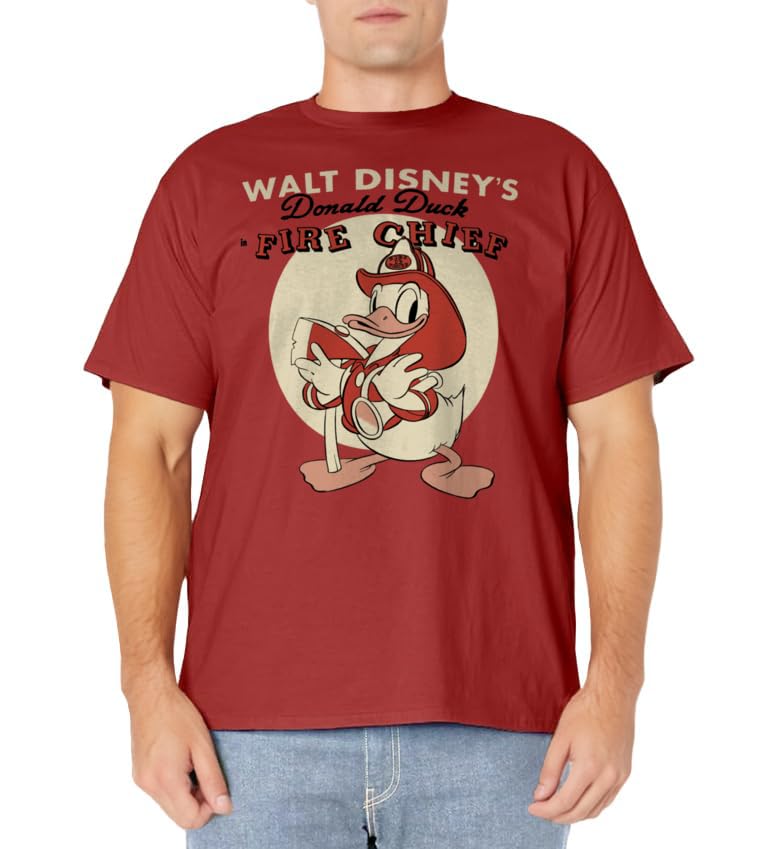 Disney Mickey And Friends Vintage Donald Duck Fire Chief T-Shirt