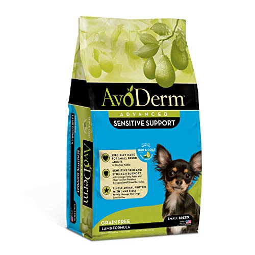 AvoDerm Advanced Sensitive Support Grain-Free for Small Breeds, Sensitivities Lamb Formula, 4lb