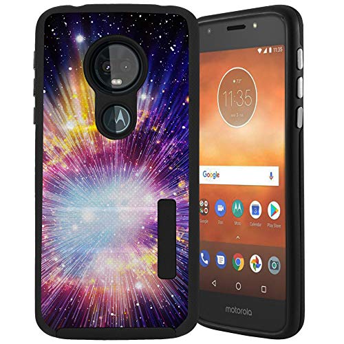 CasesonDeck Case Compatible with [Moto G7 Play/Moto G7 Optimo/T-Mobile REVVLRY][Grip Tactical] Moto G7 Play Case with Dual Layer Protection Optimal Grip Exterior Cover (Lightspeed)