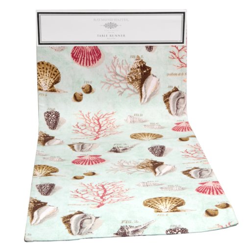 Raymond Waites Premium Quality Table Runner - Table Linen (Aqua/sealife) - Table Runner 14 in x 72 in