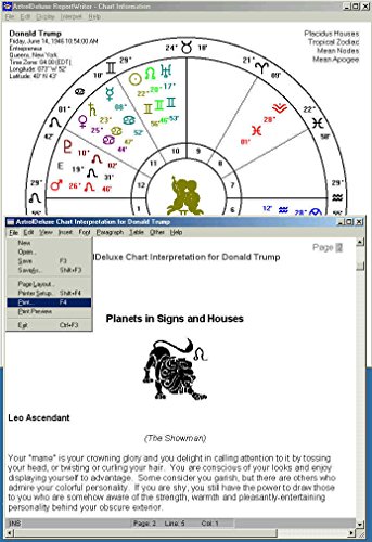 AstrolDeluxe ReportWriter